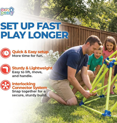 Kids Climber with Top, Indoor & Outdoor Play Set, Ages 3-6, Green