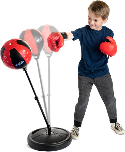 NSG Kids Freestanding Adjustable Height Boxing Set