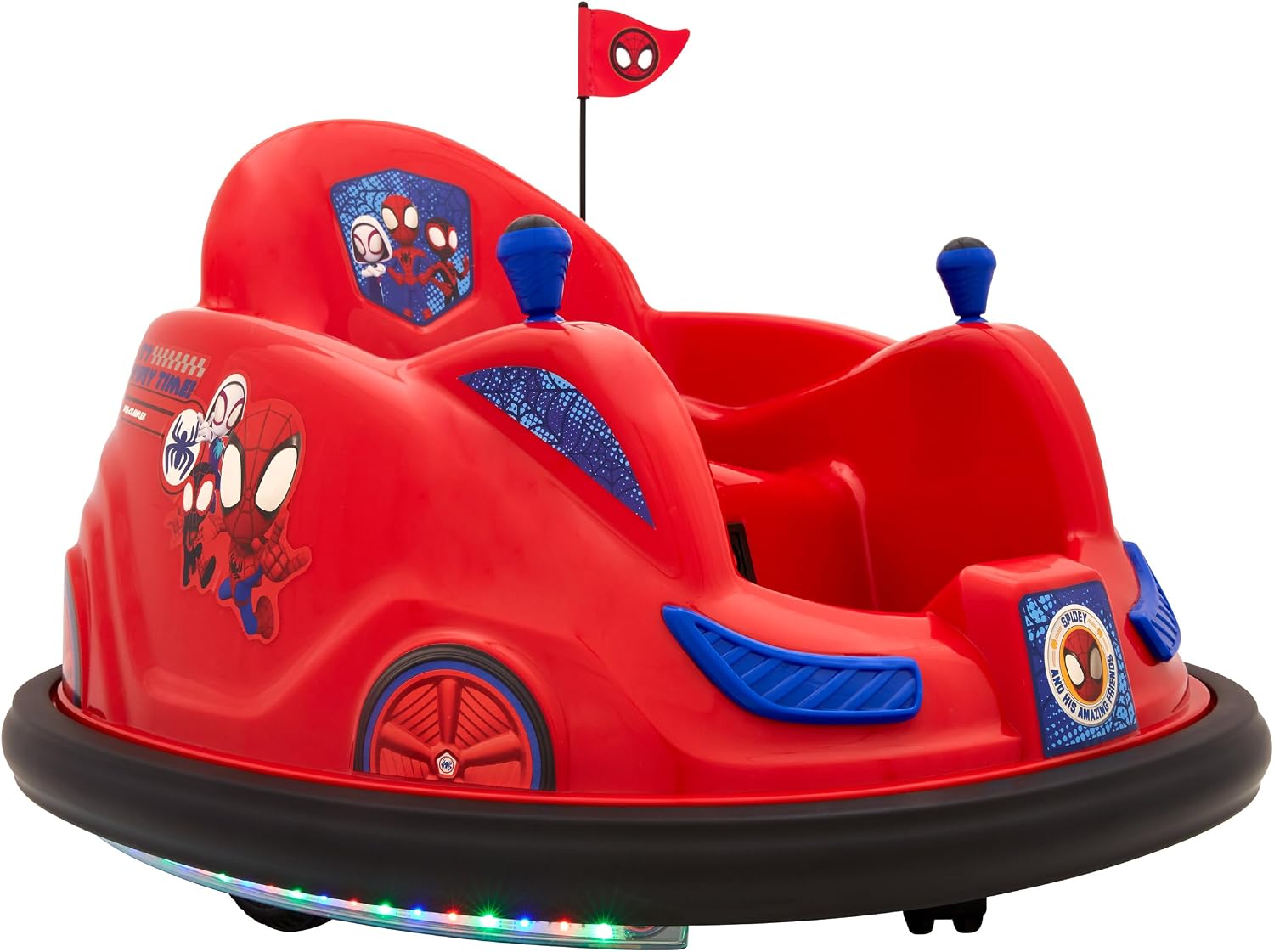 Flybar 6V Marvel Spidey Bumper Car Ride On Toy