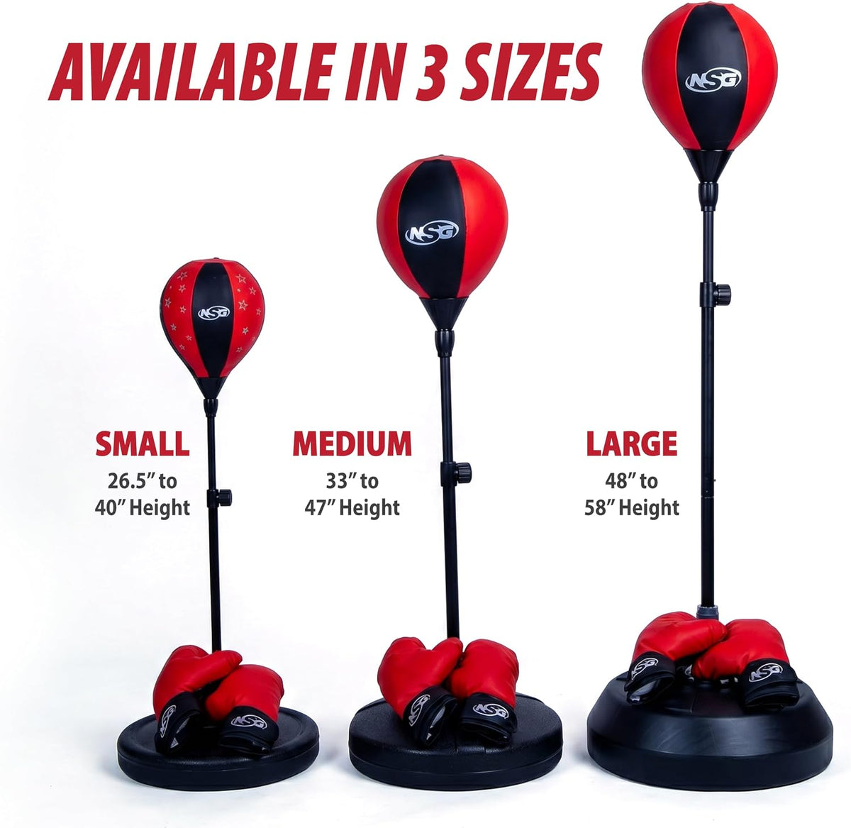 Kids Punching Bag & Boxing Gloves Set, Adjustable Freestanding Bag, Ages 4+