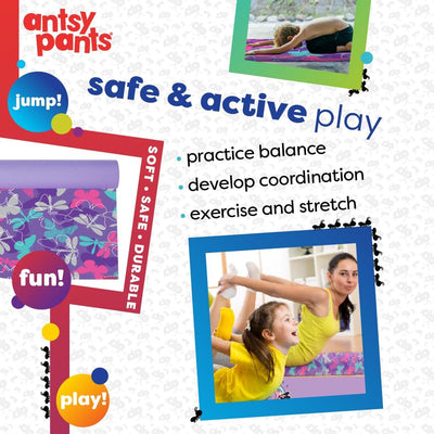 Antsy Pants Kids Yoga Mat - Yoga Mat for Kids, Yoga Mats for Home Workout