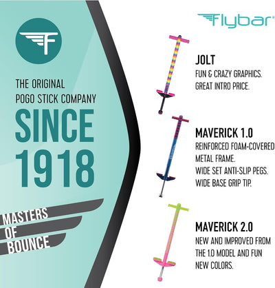 Original Foam Maverick Pogo Stick, Kids Ages 5+, 40-80lbs