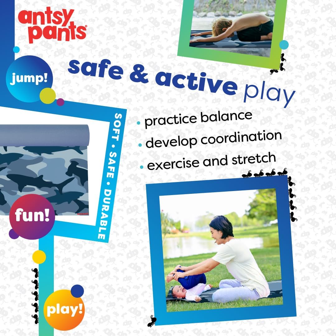 Antsy Pants Kids Yoga Mat - Yoga Mat for Kids, Yoga Mats for Home Workout