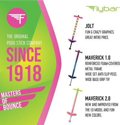 Original Foam Maverick Pogo Stick, Kids Ages 5+, 40-80lbs
