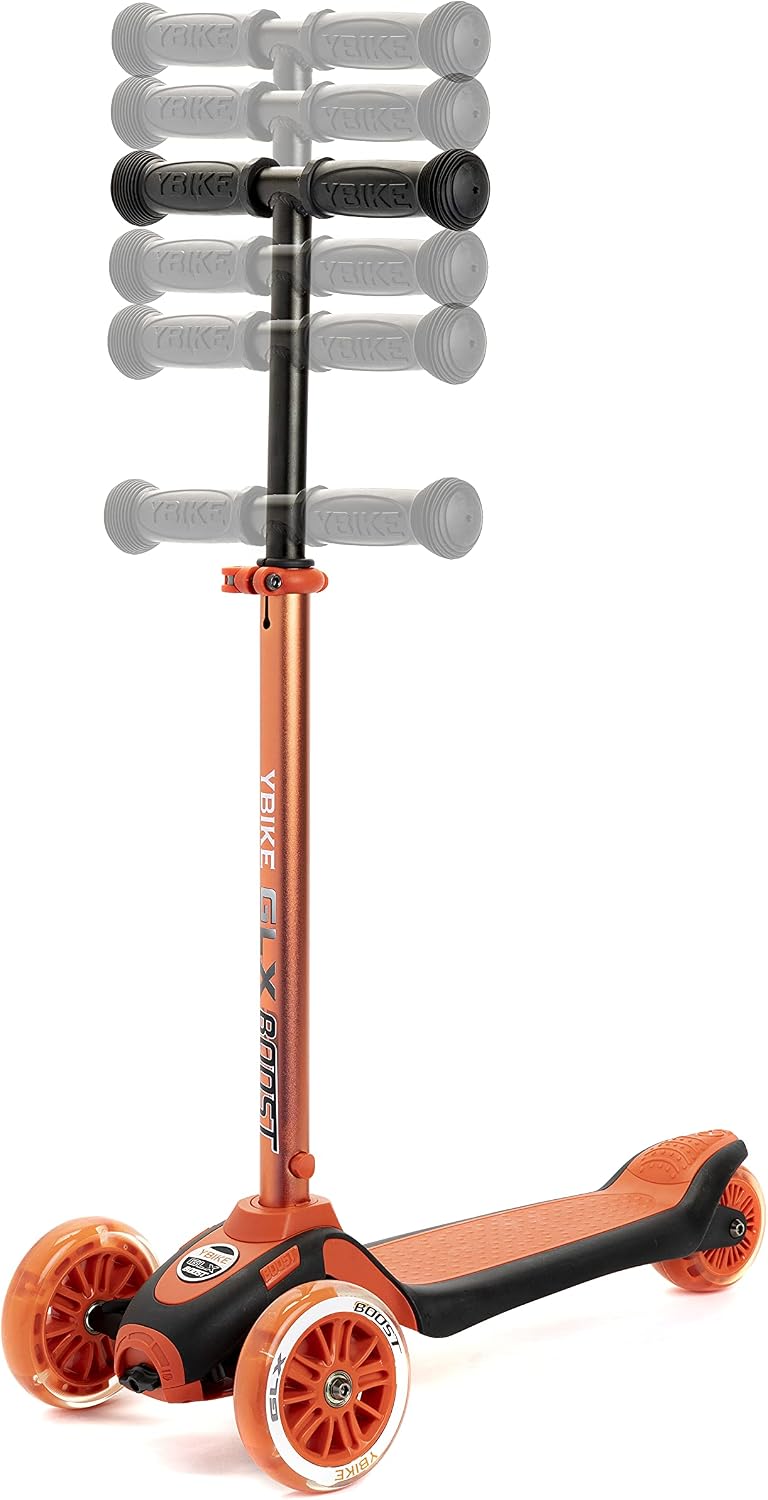 YBIKE GLX Boost Kids Scooter, Adjustable Steering & Handlebar Height