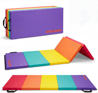 Antsy Pants Tumbling Mat for Kids, Foldable Padded Gymnastics Mat
