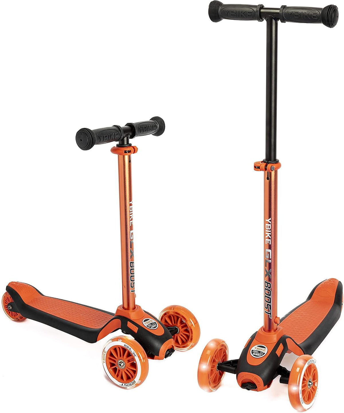 YBIKE GLX Boost Kids Scooter, Adjustable Steering & Handlebar Height