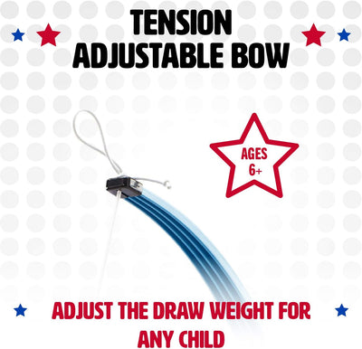 Deluxe Bow & Arrow Set for Kids, Freestanding Target, Suction Cup Arrows & Quiver