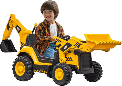 12V CAT Backhoe Loader Ride On Toy