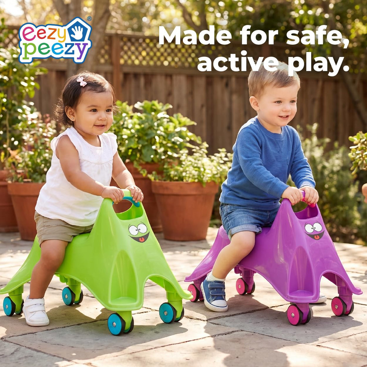 Eezy Peezy Googly Whirlee Baby Walker Ride-On Toy, Ages 1-3, 2 Pack