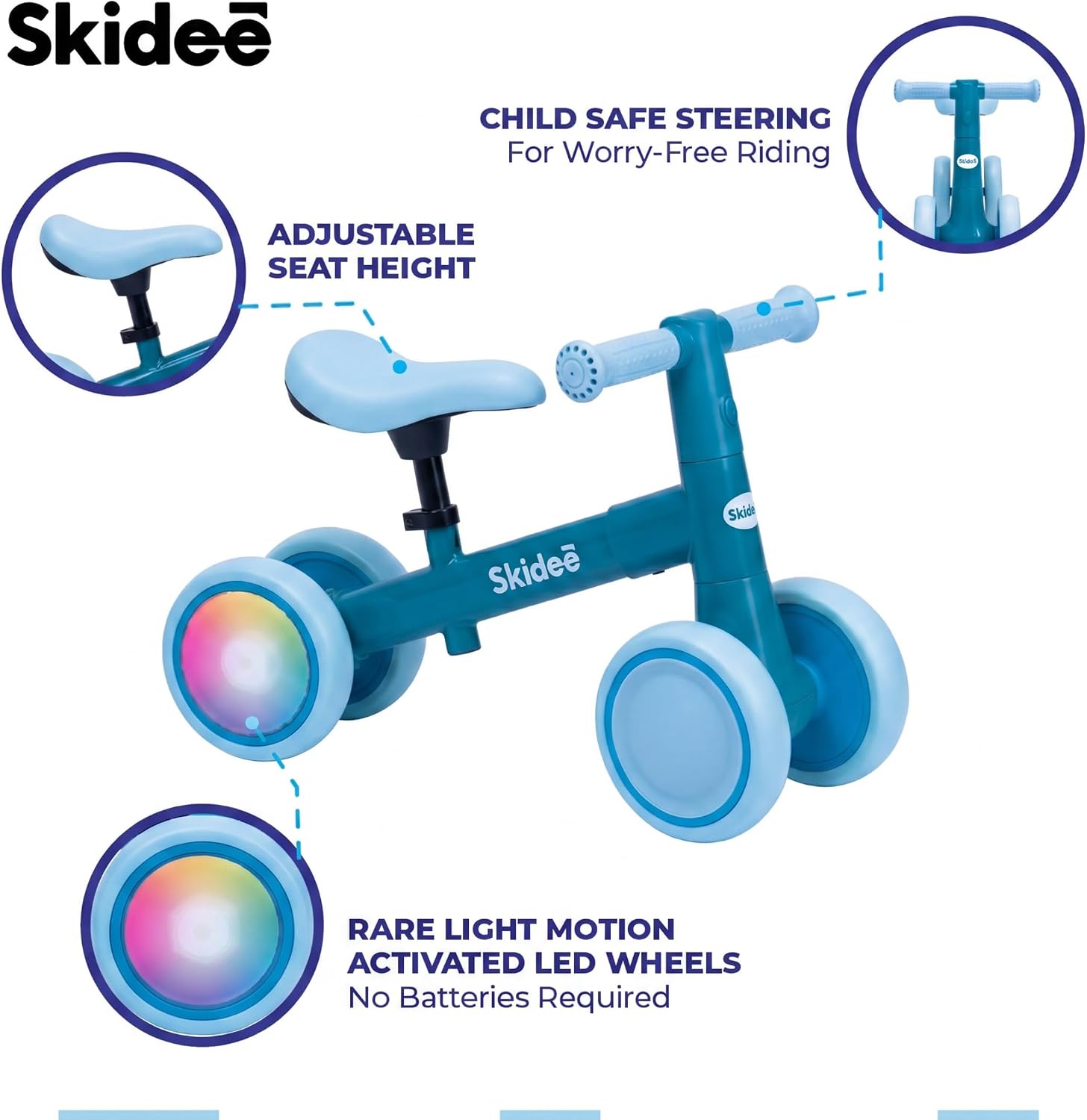Skidee Toddler Balance Bike 1-3