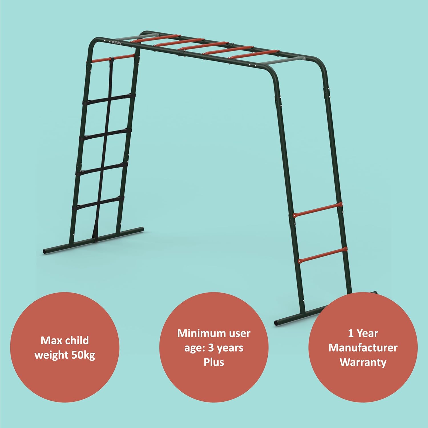 Plum Metal Monkey Bars Climbing Frame