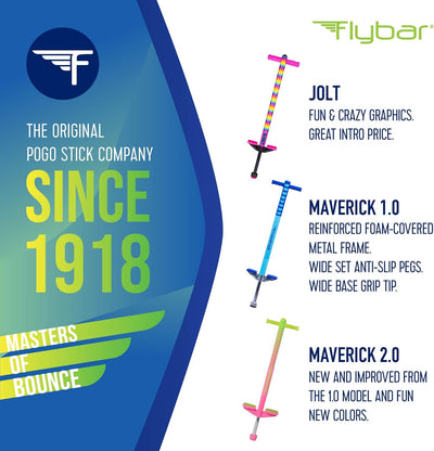Original Foam Maverick Pogo Stick, Kids Ages 5+, 40-80lbs
