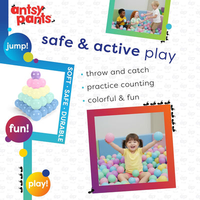 Antsy Pants 100 Ball Pit Balls, Non-Toxic Ball Pit for Toddlers 1-3