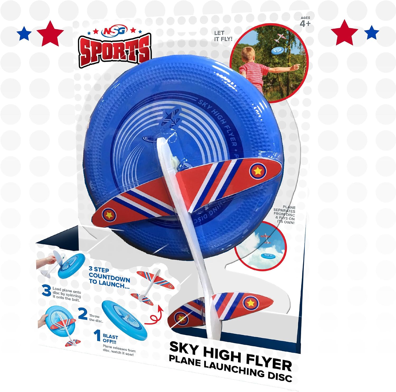 SKY-HI FLYING DISC & YO-YO セット Sky High Flyer Flying Disc Airplane Launcher Toy, Ages 8+ – Flybar