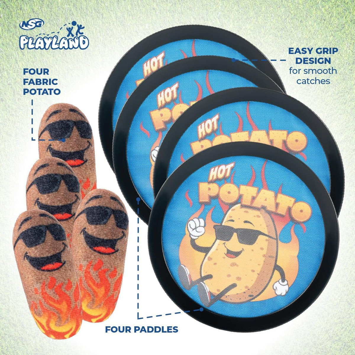 Playland Plush Toss & Catch Paddle Game, Plush Ball, Ages 3+