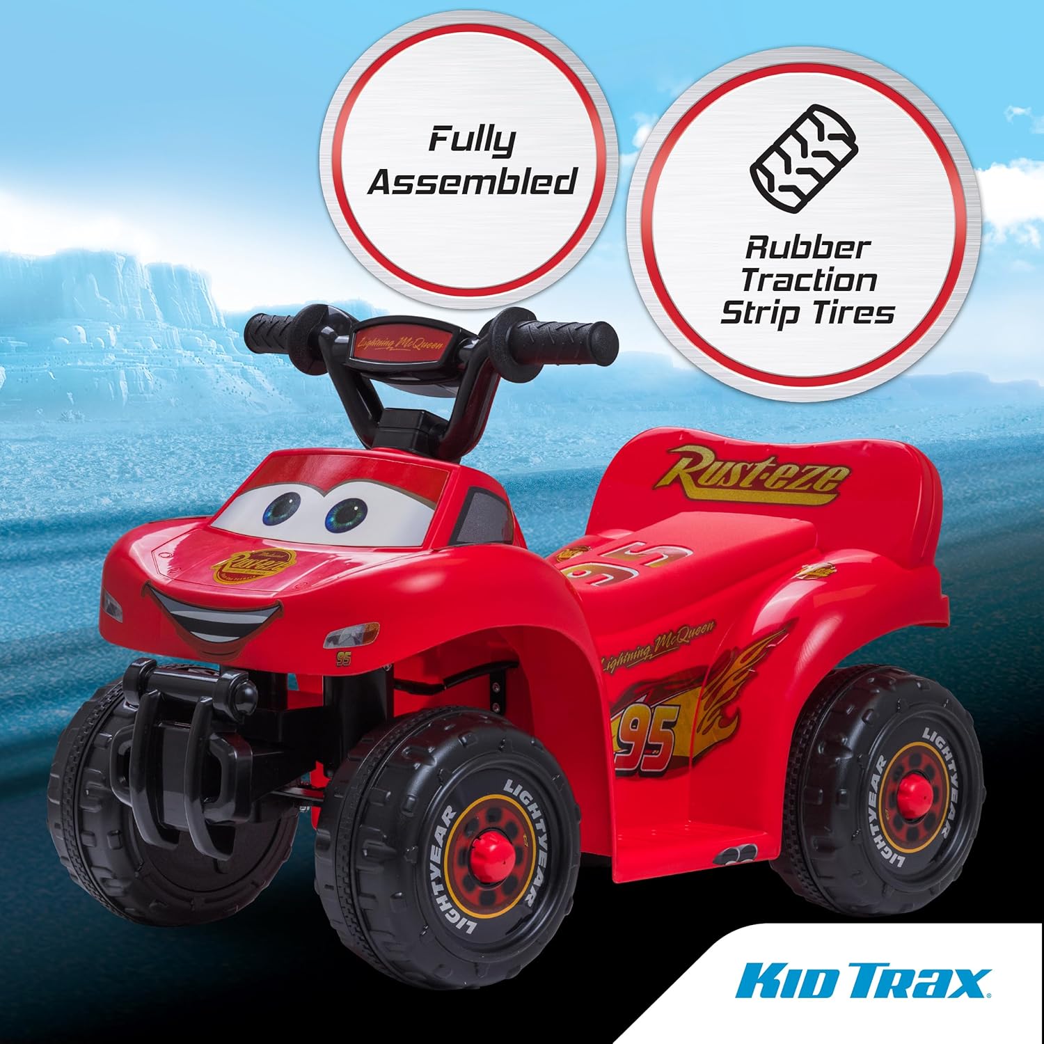 Disney 6V Cars Lightning McQueen Quad