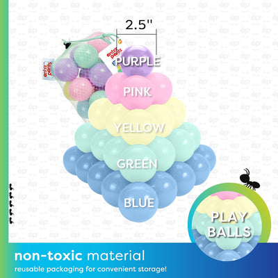 Antsy Pants 100 Ball Pit Balls, Non-Toxic Ball Pit for Toddlers 1-3
