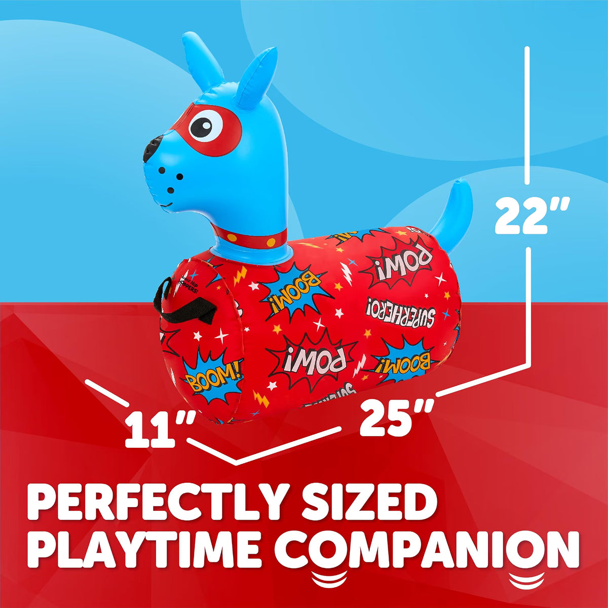 WADDLE Hip Hopper Inflatable Dog Bouncer, Ages 2+, 85lb Capacity