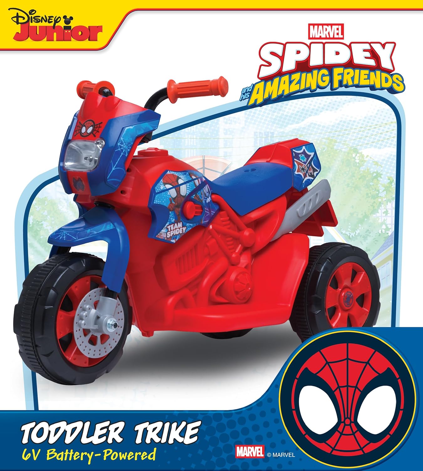 Kid Trax 6V Marvel Spiderman Disney Junior Toddler Bike
