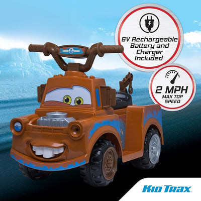 Kid Trax Toddler Disney Cars 3 Tow-Mater Electric Quad Ride-On