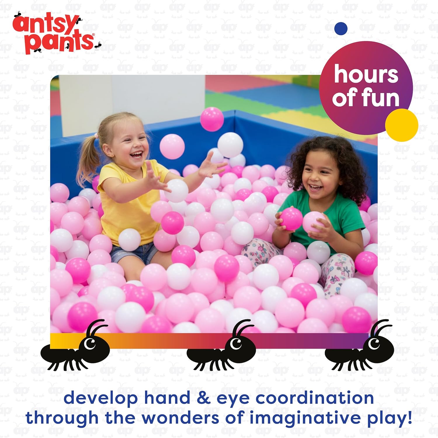 Antsy Pants 100 Ball Pit Balls, Non-Toxic Ball Pit for Toddlers 1-3