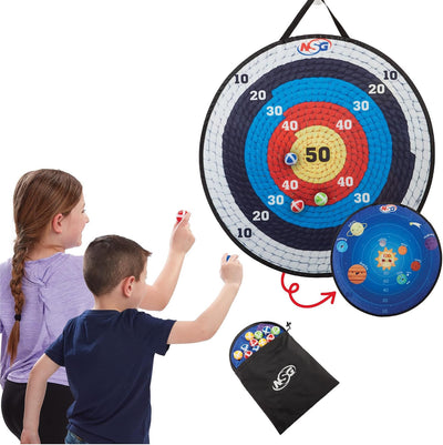 Target Toss 30" Double-Sided Dart Board, 12 Sticky Balls & Carry Bag
