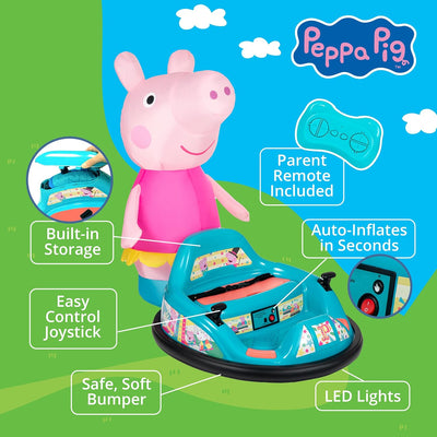 ImaginAir 6V Bumper Car with Auto-Inflated Peppa Pig
