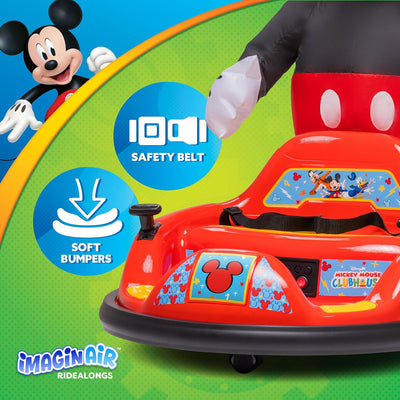 ImaginAir 6V Bumper Car with Auto-Inflated Mickey Mouse