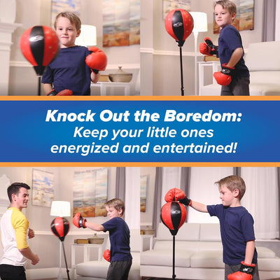 NSG Kids Freestanding Adjustable Height Boxing Set