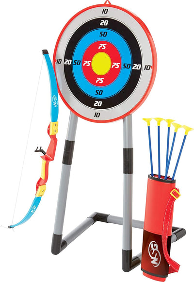 Deluxe Bow & Arrow Set for Kids, Freestanding Target, Suction Cup Arrows & Quiver