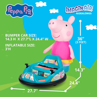 ImaginAir 6V Bumper Car with Auto-Inflated Peppa Pig