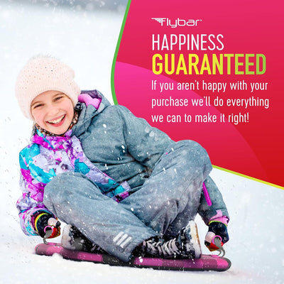 Flybar 26" Foam Saucer Snow Sled, Ages 5+, 110lb Capacity
