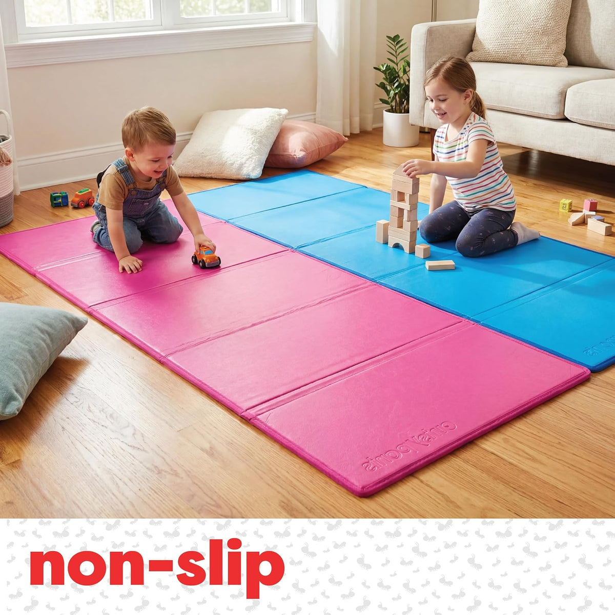 Antsy Pants XPE Foldable Play Mat for Kids, 5-Panel Gymnastics Mat