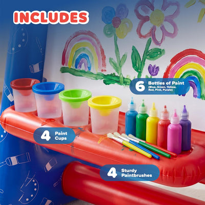 Inflatable Art Easel for Kids Ages 3+, Washable Paint Set