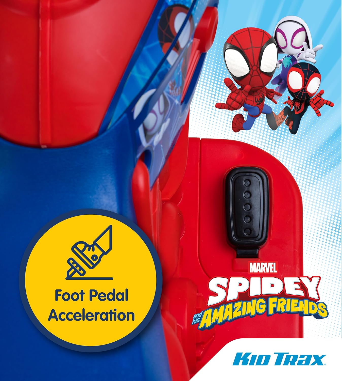 Kid Trax 6V Marvel Spiderman Disney Junior Toddler Bike