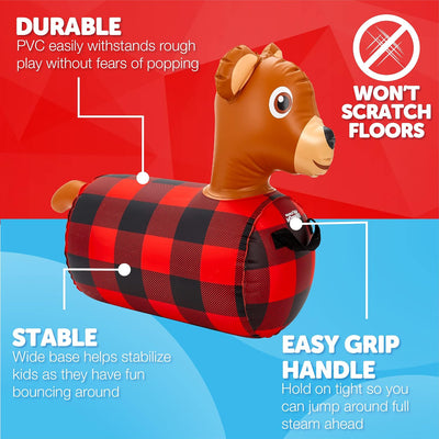 WADDLE Hip Hopper Inflatable Dog Bouncer, Ages 2+, 85lb Capacity