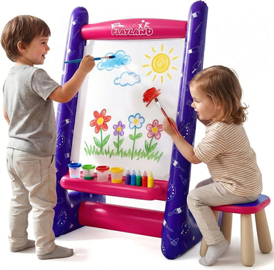 Inflatable Art Easel for Kids Ages 3+, Washable Paint Set