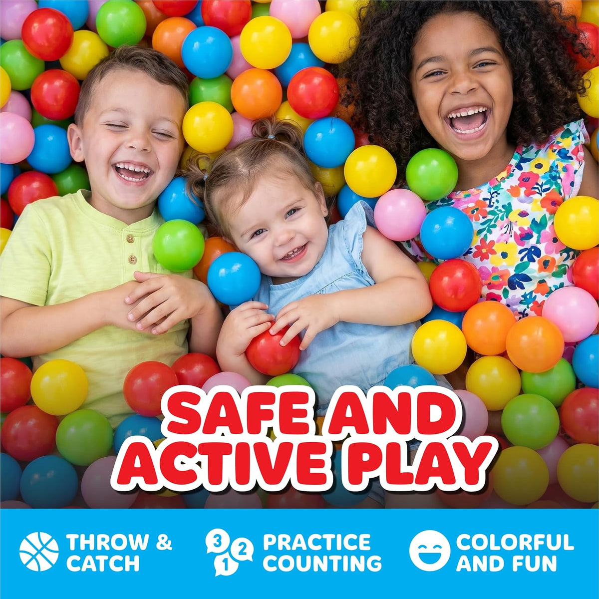 Antsy Pants 200 Ball Pit Balls for Toddlers, Sensory Toys