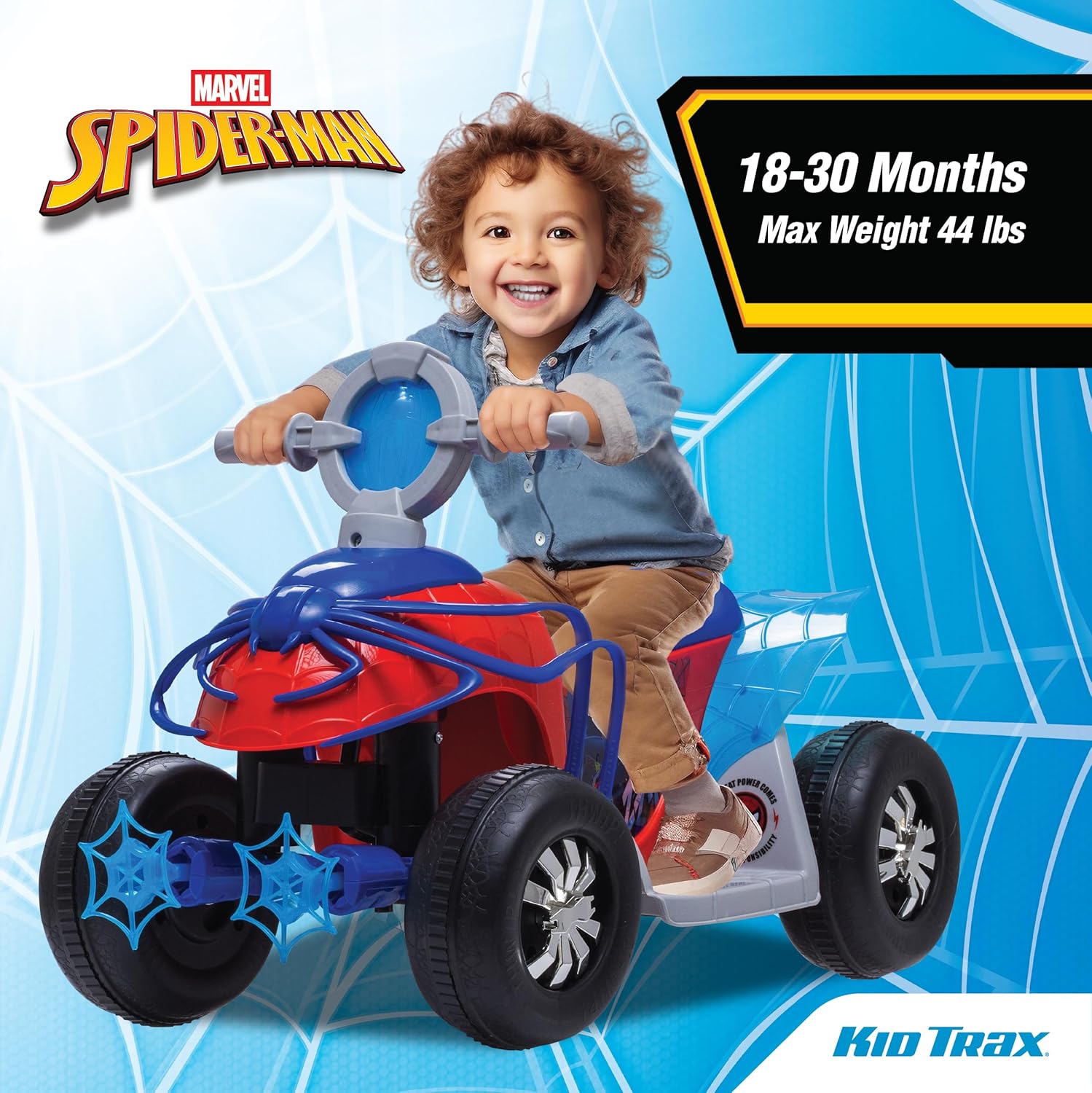 Kid Trax Toddler Marvel's Spider-Man Premium Toddler Quad Ride-On