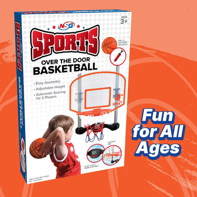Over-the-Door Basketball Hoop, Shot Clock, Electronic Scoring & Sound