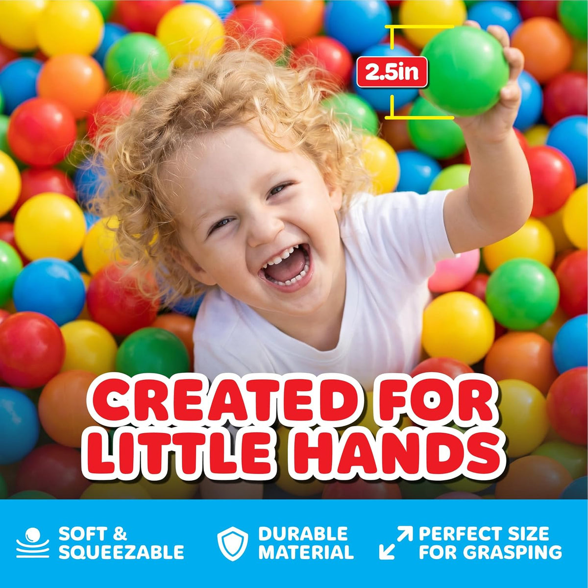 Antsy Pants 200 Ball Pit Balls for Toddlers, Sensory Toys