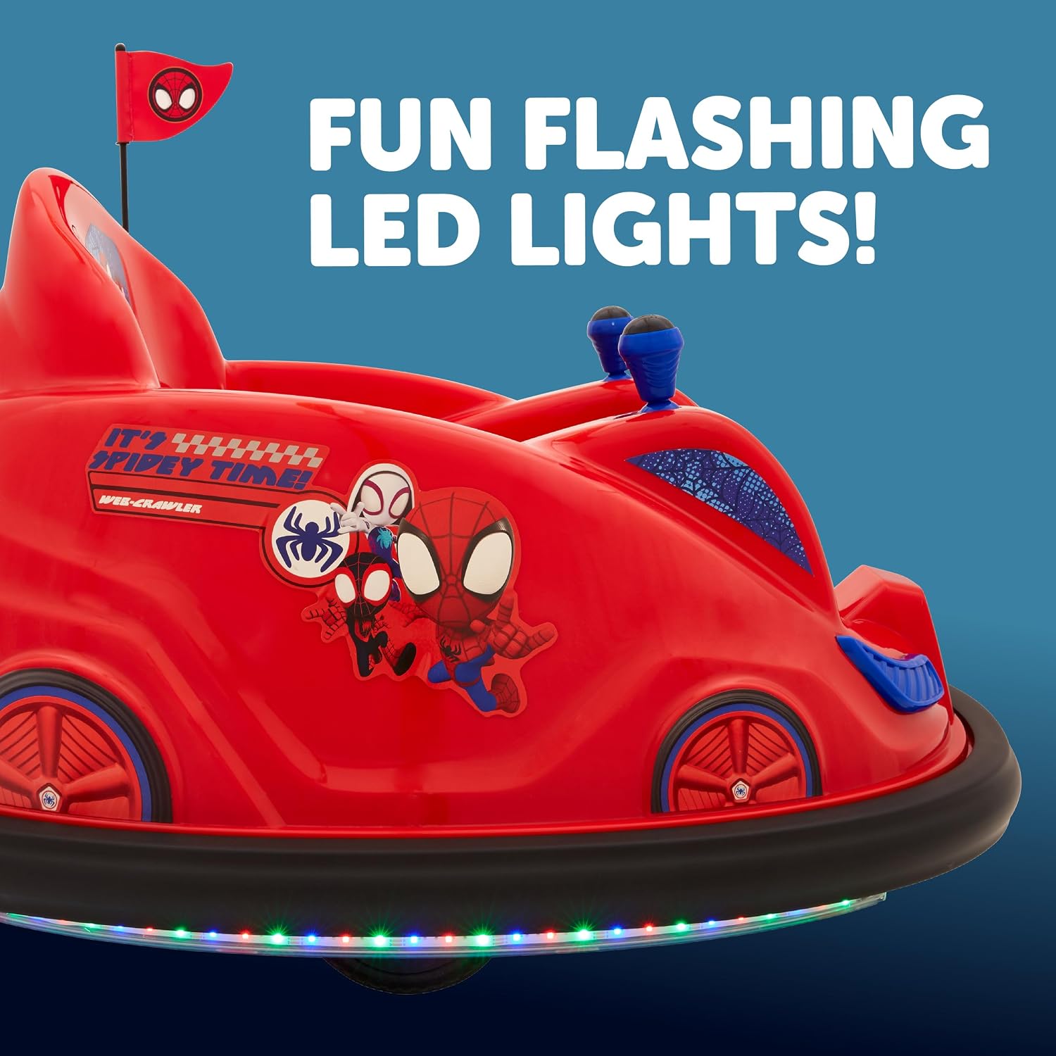 Flybar 6V Marvel Spidey Bumper Car Ride On Toy