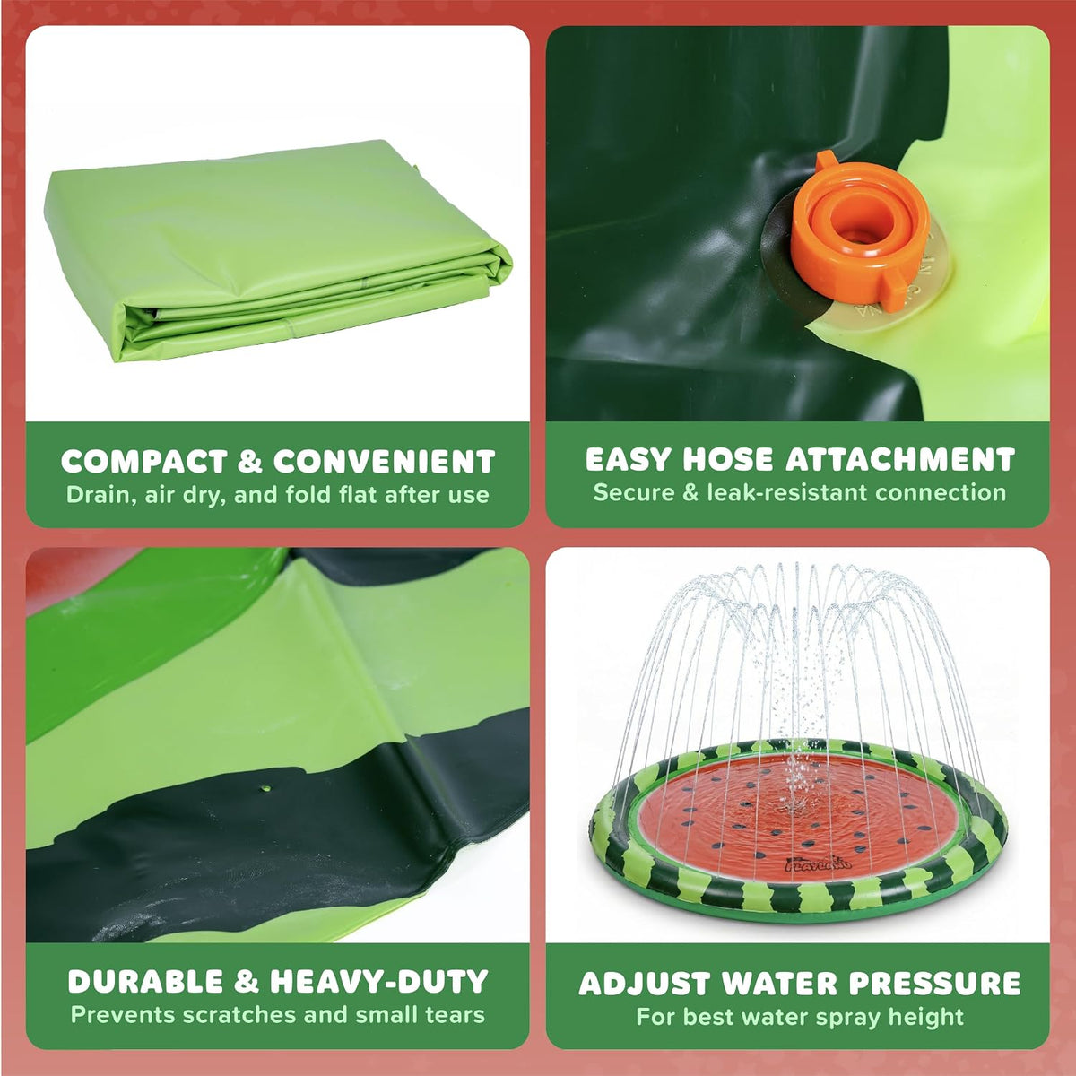 Playland Splash Pad for Kids & Dogs, Non-Slip, Ages 1-3