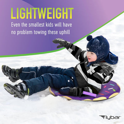 Flybar 26" Foam Saucer Snow Sled, Ages 5+, 110lb Capacity