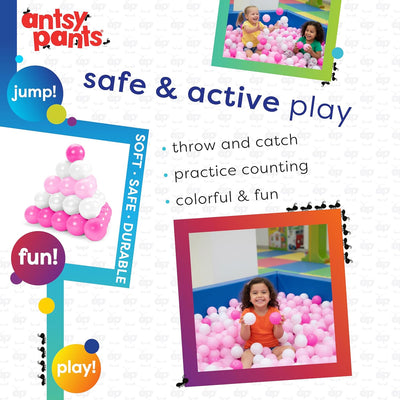 Antsy Pants 100 Ball Pit Balls, Non-Toxic Ball Pit for Toddlers 1-3