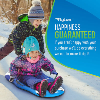 Flybar Kids 36” Foam Snow Sled with Slick Bottom & PE Core Build, Holds Up To 110 Lbs