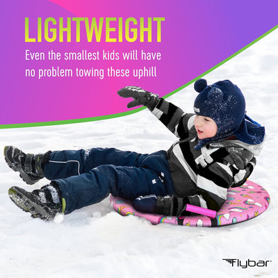 Flybar 26" Foam Saucer Snow Sled, Ages 5+, 110lb Capacity