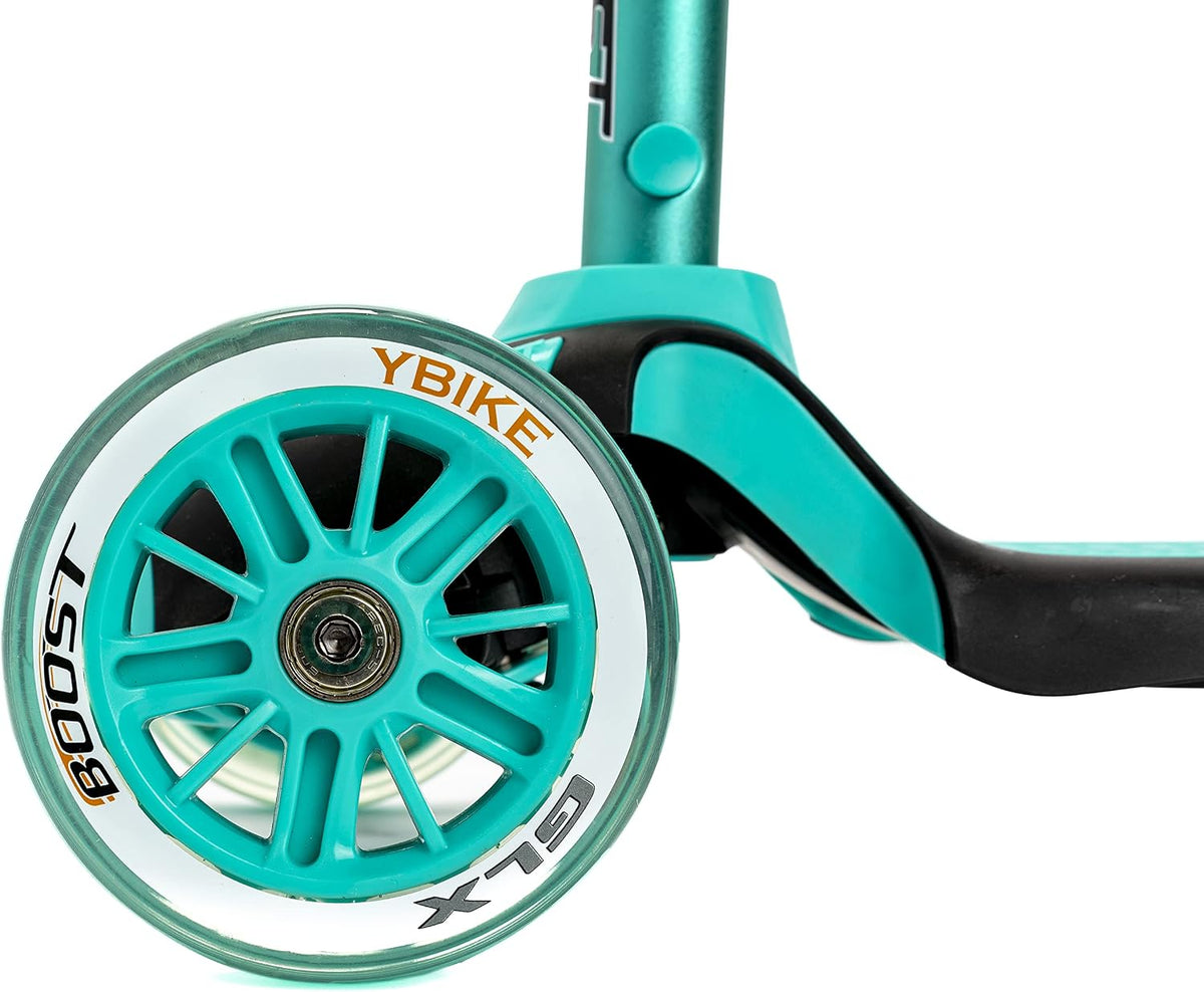YBIKE GLX Boost Kids Scooter, Adjustable Steering & Handlebar Height