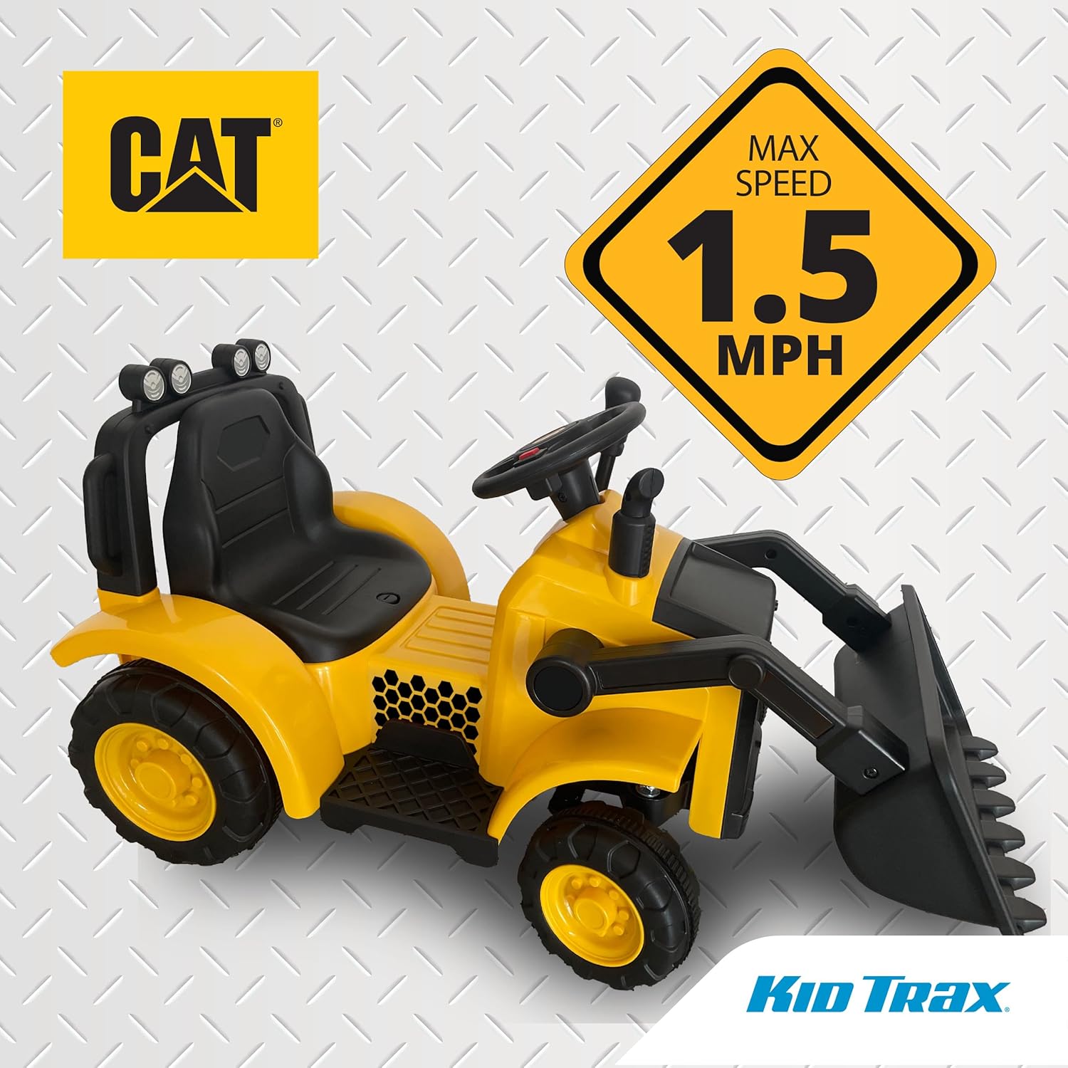 Kid Trax 6V CAT Front Loader Ride-On Toy for Kids